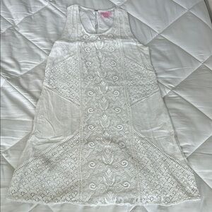 Lilly Pulitzer White Sleeveless Scoop Neck Sundress